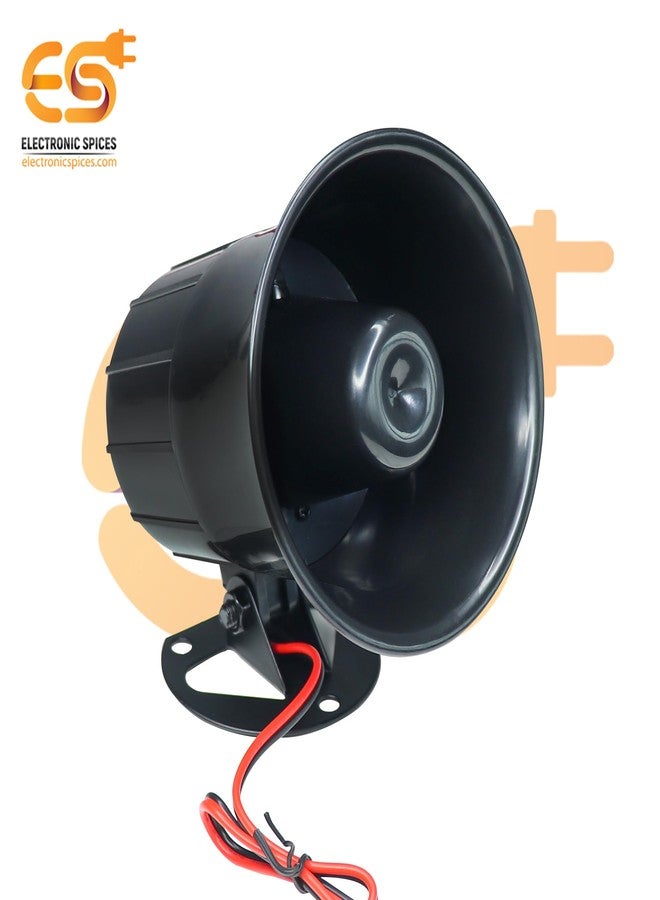 إلكترونيك سبايسس نظام إنذار ضد السرقة من Electronic Spices، يعمل بجهد 12 فولت وقوة صوت عالية 110 ديسيبل، مناسب للأمان الخارجي، بمدى صوت يصل إلى 200 متر (أسود). - Image 2